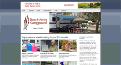 Desktop Screenshot of bowandarrowcampground.com